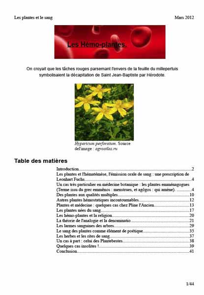 les plantes et le sang de Tony Goupil